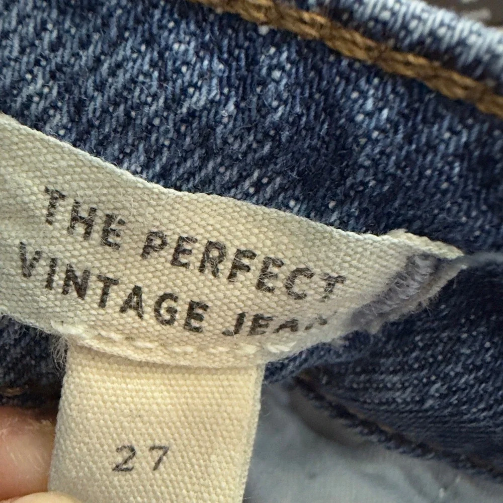 Madwell The Perfect Vintage Jean Womens 27 Medium Wash High Rise Straight Denim